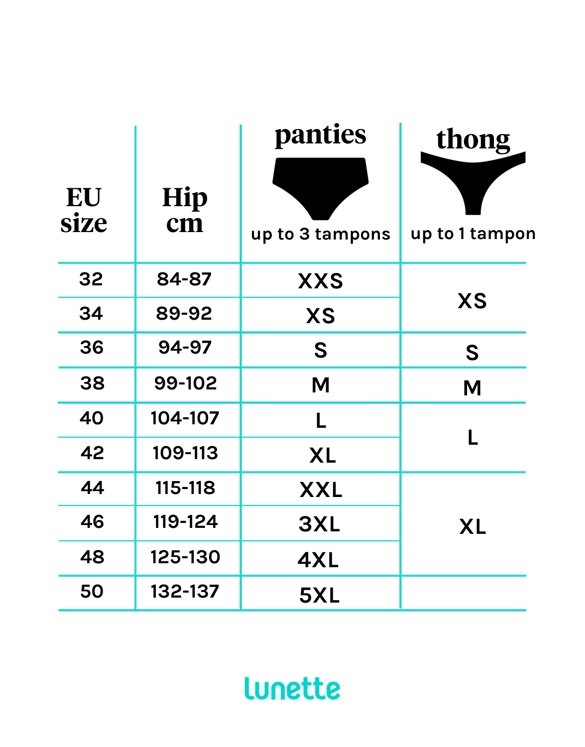 Lunette period panty. Period Underwear - Black - Ecco Verde Online