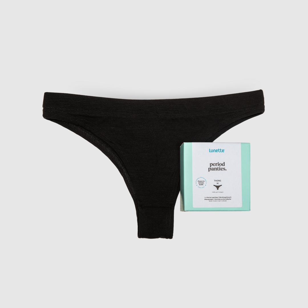 feitycom Period Underwear,Sexy Lace Thong Absorbent Panties,4